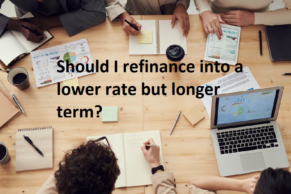 Should I refinance my mortgage at a lower rate, but longer term? Should I refinance my mortgage at a lower rate, but longer term?